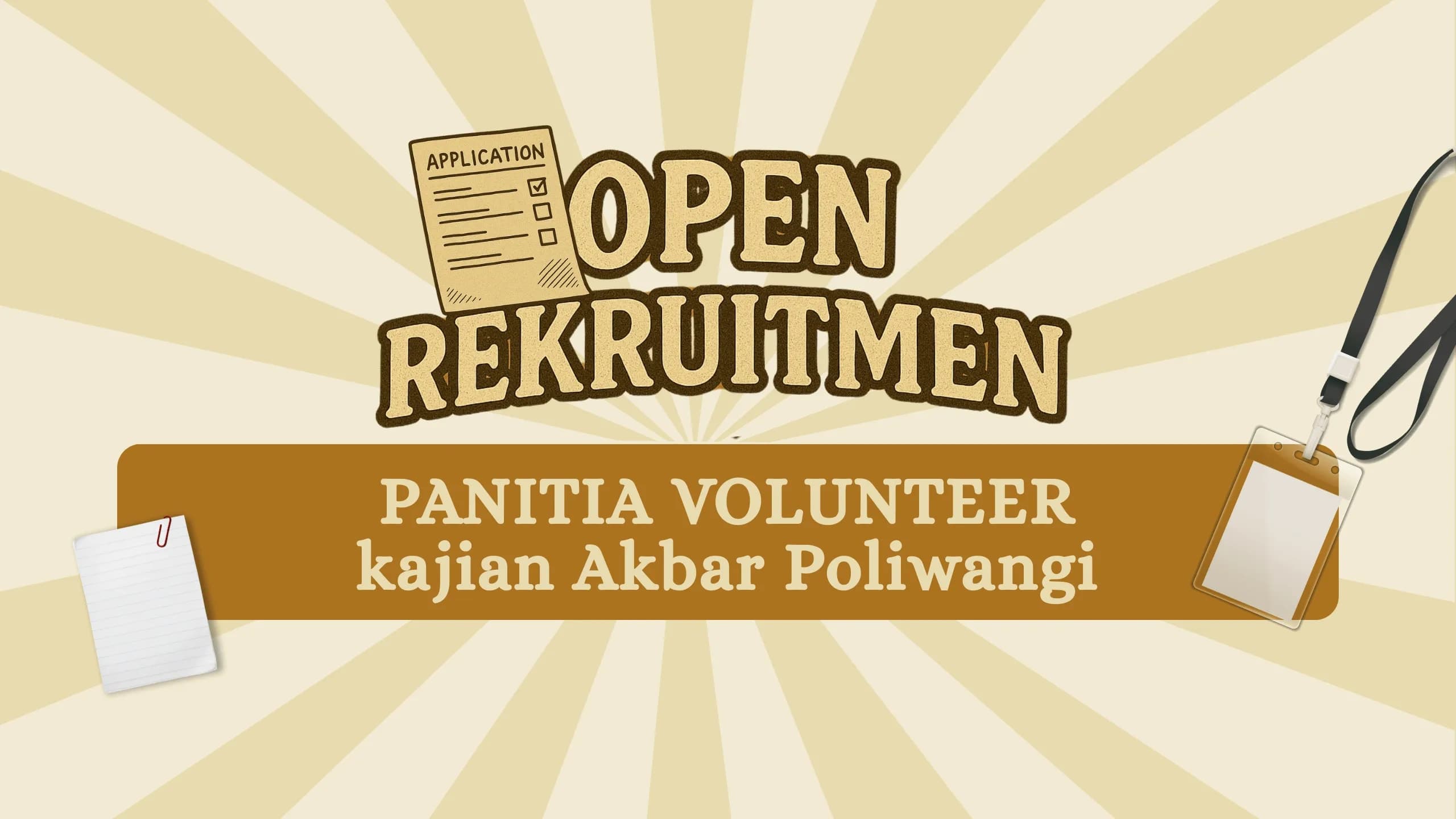 OPEN REKRUITMEN PANITIA VOLUNTEER